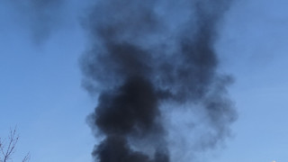 Голям пожар избухна край Гребната база в Пловдив съобщава Нова