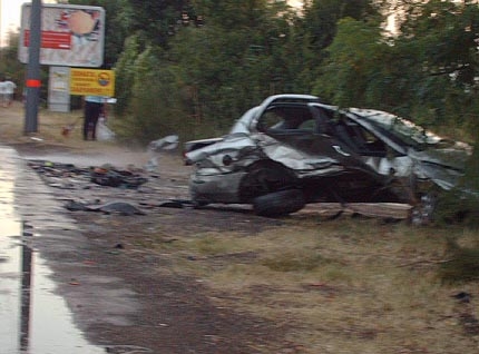 Семейство загина на пътя Созопол - Бургас