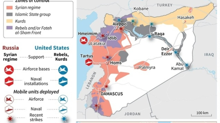 Руските въздушни удари в Сирия все по-рядко насочени срещу „Ислямска държава”
