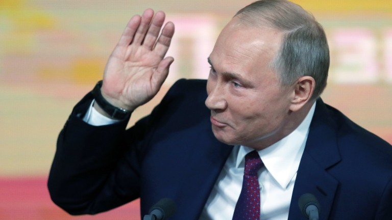 Руският президент Владимир Путин дава в момента традиционната си ежегодна