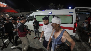 Телата на осем медицински работници от Палестинския Червен полумесец PRCS