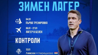 Левски обяви програма си за предстоящата зимна подготовка Сините ще