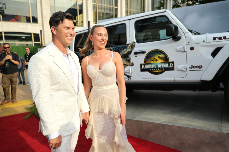 Колин Джост и Скарлет Йохансон на премиерата на