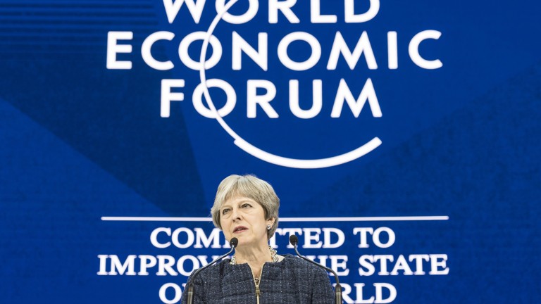 Британският премиер Тереза Мей се изказа по време на Световния