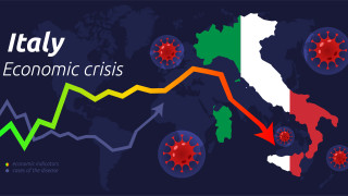 Икономиката на Италия се сви с 8 9 през миналата година