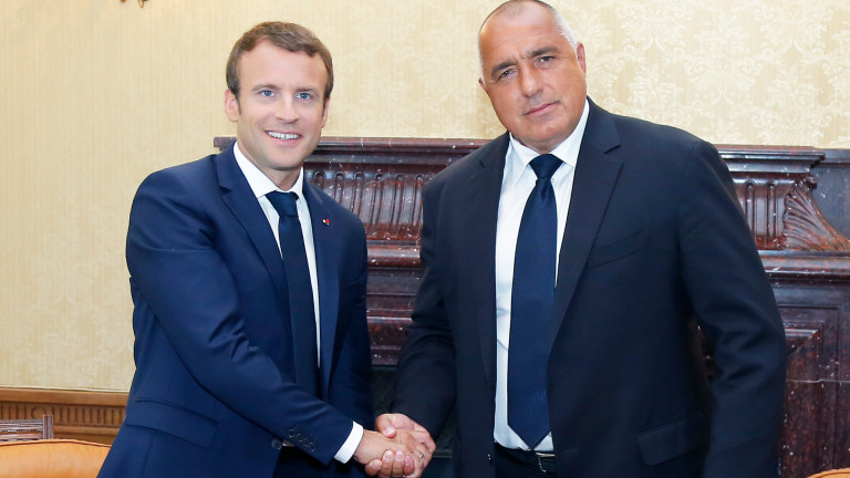 Френският държавен глава Еманюел Макрон благодари на премиера Бойко Борисов