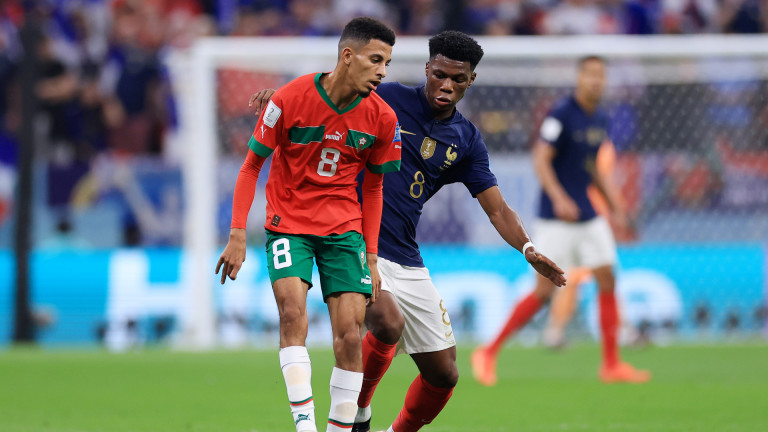 Франция - Мароко 2:0 (Развой на срещата по минути)