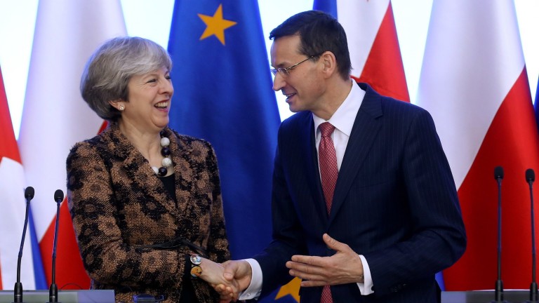 Британският премиер Тереза Мей заяви, че Великобритания и Полша са