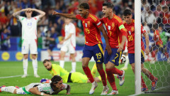 Испания скри топката на Европейския шампион Италия, но спечели само с 1:0 след автогол