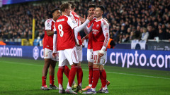 Арсенал остава с пълен актив след безпроблемна победа над Брюж