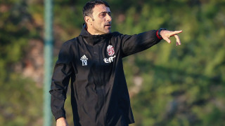 Треньорът на ФК ЦСКА 1948 Тодор Янчев говори пред медиите