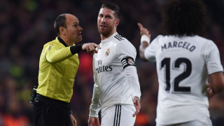 Президентът на Реал Мадрид Флорентино Перес и капитанът на тима