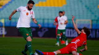 България - Беларус 0:1, греда на Делев