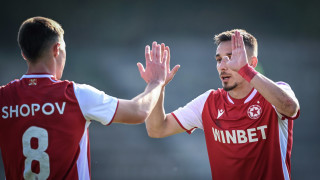 Футболистът на ЦСКА Илиан Илиев младши който вкара един от головете