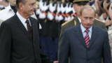 Путин и Ширак на разговор при закрити врата в Елисейския дворец