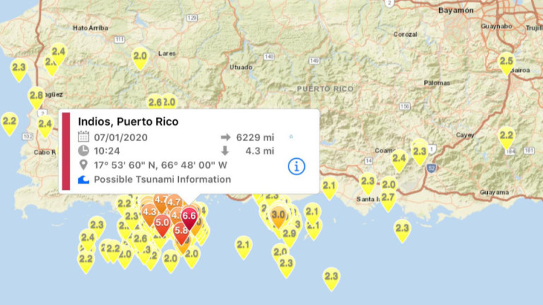 Земетресение с магнитуд 6,5 удари Пуерто Рико. Това е най-силното