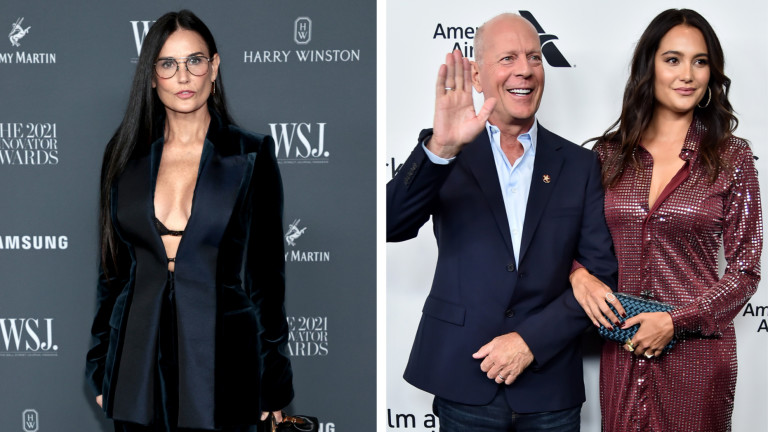 Брус Уилис между любовта на бивша и настояща съпруга