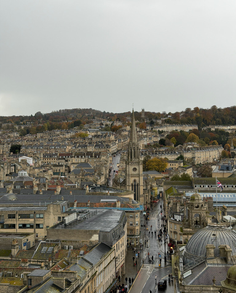 Град Бат от високо (Bath Abbey Tower)