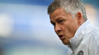 Мениджърът на Манчестър Юнайтед Оле Гунар Солскяер говори пред