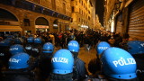  Сблъсъци във Флоренция сред протестиращи и полиция поради COVID-19 ограниченията 