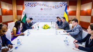 Външните министри на Индия и Украйна Субраманям Джайшанкар и Дмитро