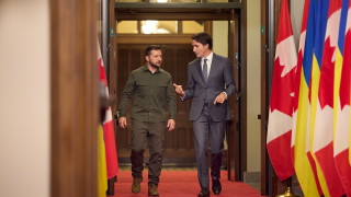 В телефонен разговор с канадския премиер Джъстин Трюдо украинският президент Володимир