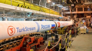 Тръбопроводът Турски поток който ще доставя руски газ до Турция