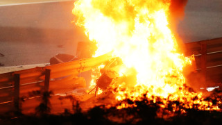 Жестока катастрофа на Ромен Гросжан прекъсна "Гран При" на Бахрейн