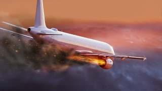 Ужасяващият кадър на запалващ се самолет на Japan Airlines преди кацане
