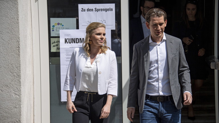 Австрийската народна партия (OVP) на канцлера Себастиан Курц води на
