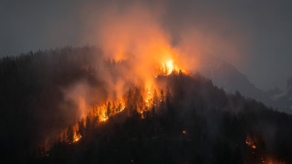 Към момента пожарната обстановка е сравнително спокойна и единственият действащ