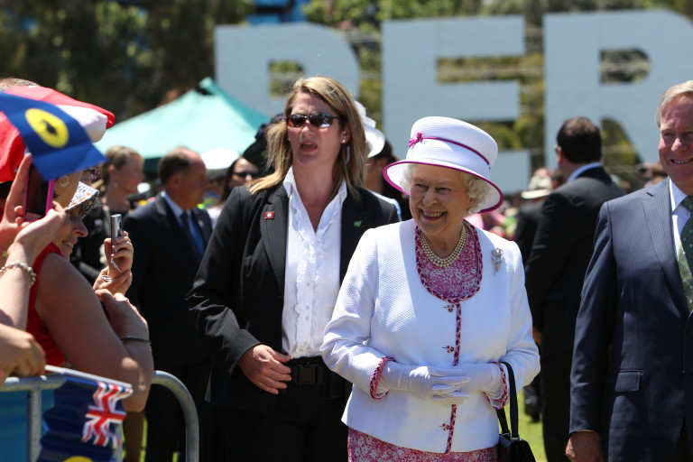 Елизабет Втора в Пърт през 2011 година