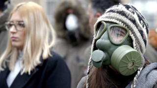 Протест срещу мръсния въздух в Сараево