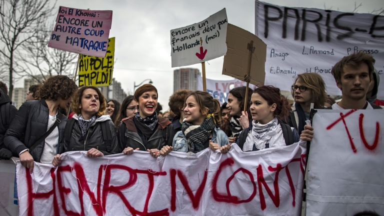 Сблъсъци на студентски протести в Париж 