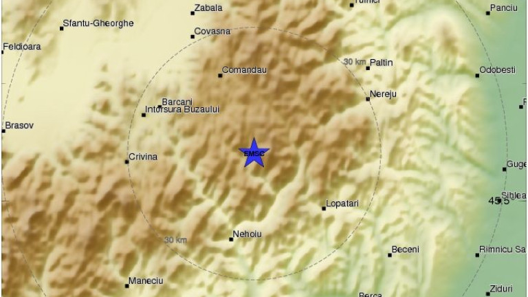 Земетресение отново разтресе Вранча, Румъния. Земетресението е било с магнитуд