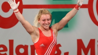 Световната шампионка Боянка Костова по вдигане на тежести от Хюстън 2015