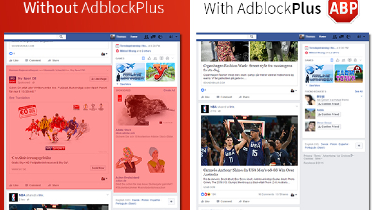 AdBlock Plus пребори софтуера на Facebook за показване на блокирани реклами