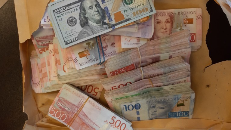 Недекларирани шведски крони, евро и долари откриха митнически служители на