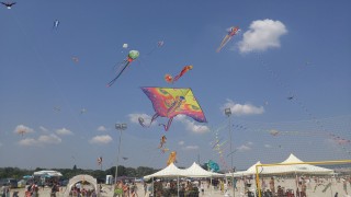 Пъстри хвърчила украсиха небето над плажа във варненския квартал Аспарухово