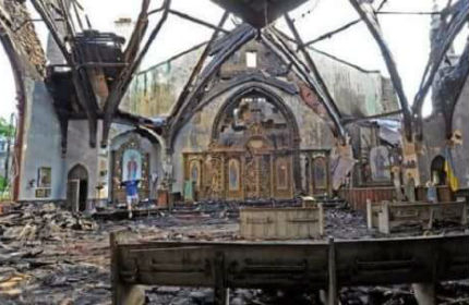 При пожар в православна черква във Филаделфия иконите останали непокътнати