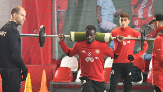 За втори пореден ден отборът на ЦСКА проведе тренировка в