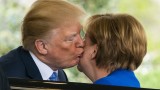 Тръмп разцелува Меркел преди разговорите в Белия дом