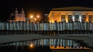В центъра на Минск силите на вътрешните войски на Беларус