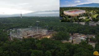 Реконструкцията на стадион Българска армия продължава с пълна сила като