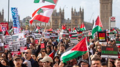 Хиляди демонстранти в Лондон застанаха зад палестинците