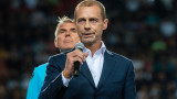 Президентът на УЕФА посети футболистите на Словения