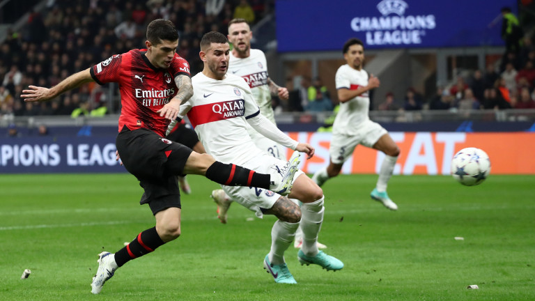 Обрат срещу ПСЖ запази шансовете на Милан за продължаване напред в Шампионската лига