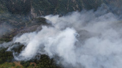Пожарът в Гърция бавно настъпва към България
