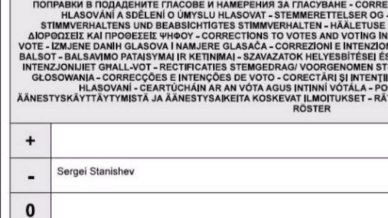 Станишев публикува корекцията в гласуването си