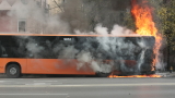 Автобус на градския транспорт се запали в движение в София